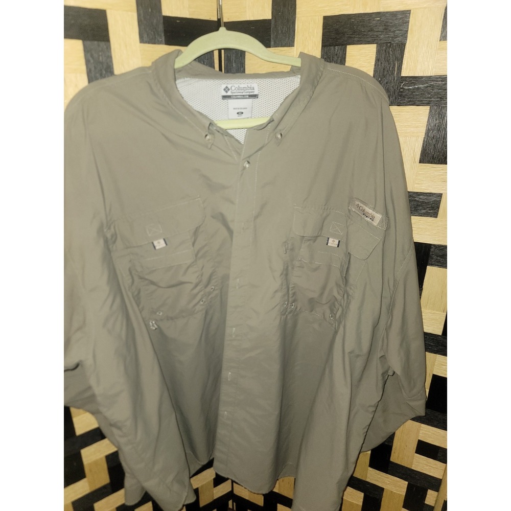 Columbia PFG Fishing Shirt Vented Button Up Outdoor Shirt 4X